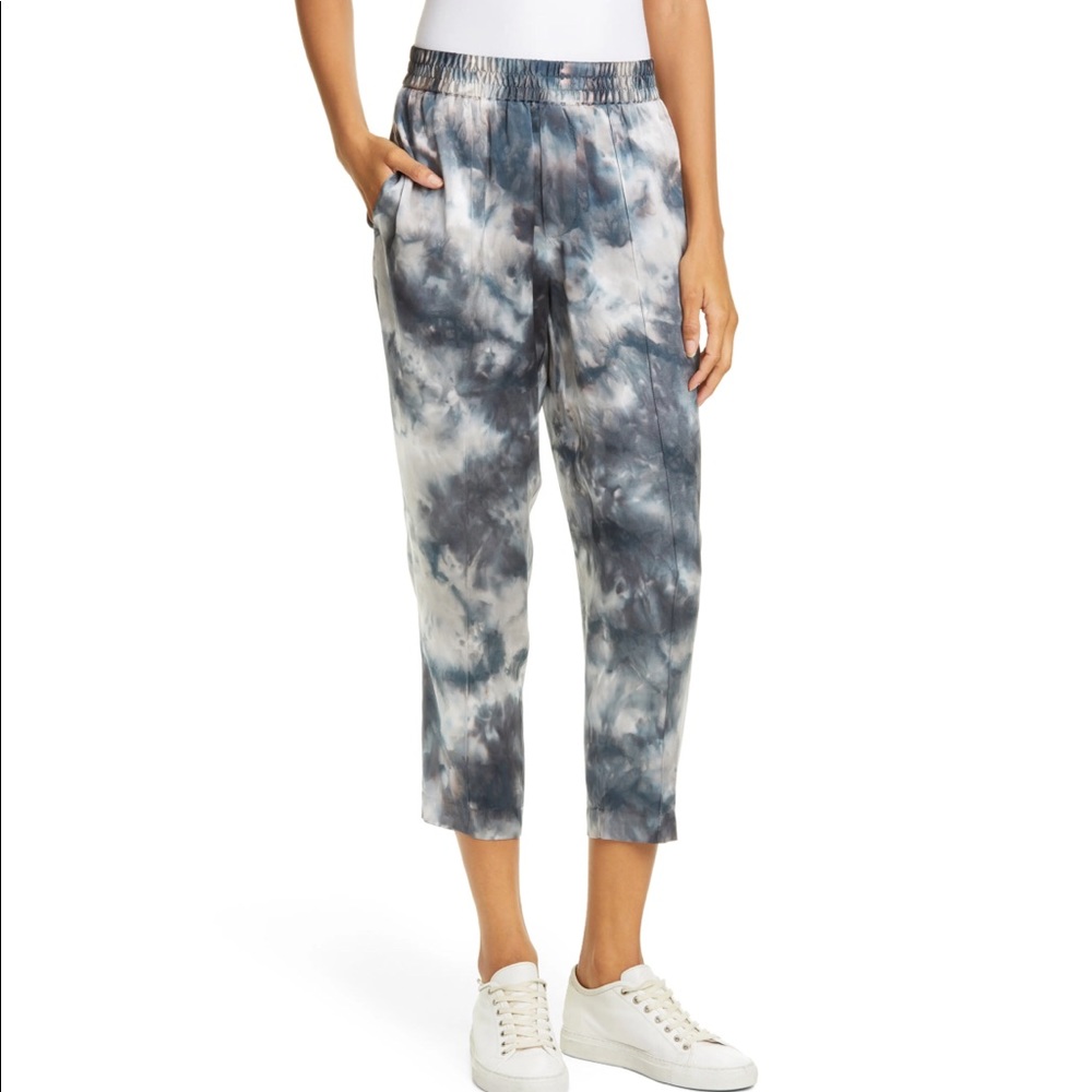 ATM Anthony Thomas Melillo Tie Dye Silk Crop Pants